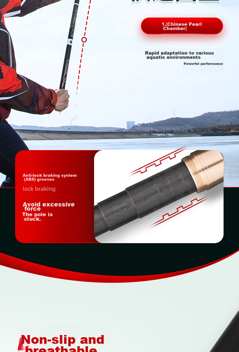 GW Hainian Lake Reservoir Long Rod, 9 Meters Fishing Rod, Ultra-Light And Ultra-Hard Carbon Fiber Platform Fishing Rod, Long Section Groundbait Rod, Hand Rod Fishing Rod 13