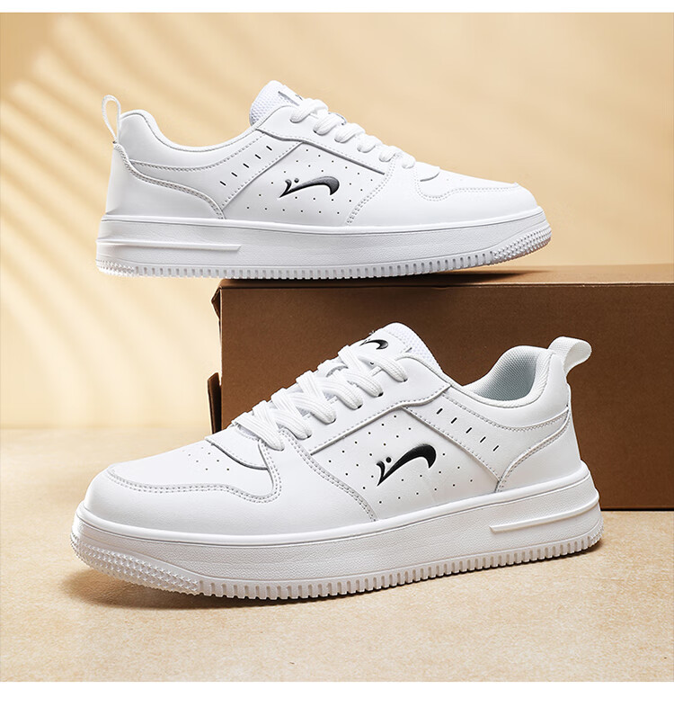Guirenniao Men's Casual Sneakers New Couple's Thick-Soled Sports Shoes White/Red Size 41 36