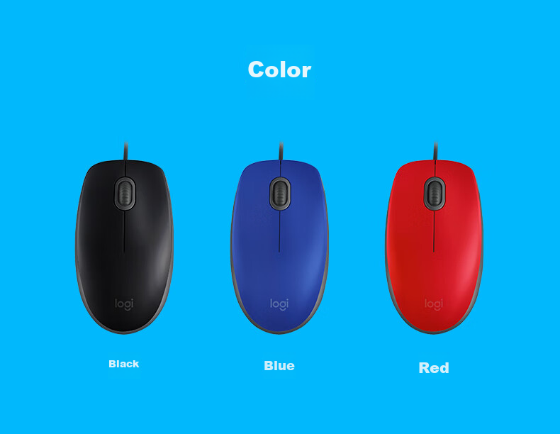 Logitech M111 Wired Quiet Mouse, Plug And Play, Gray 1