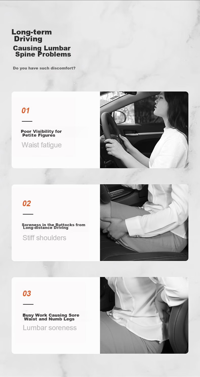 Huashi Car Seat Cushion Height Increase Pad for Driving Lessons, Driver's License, Universal for Women And Men, Thickened And Heightened Seat Cushion for Short People, Main Driver's Seat 2
