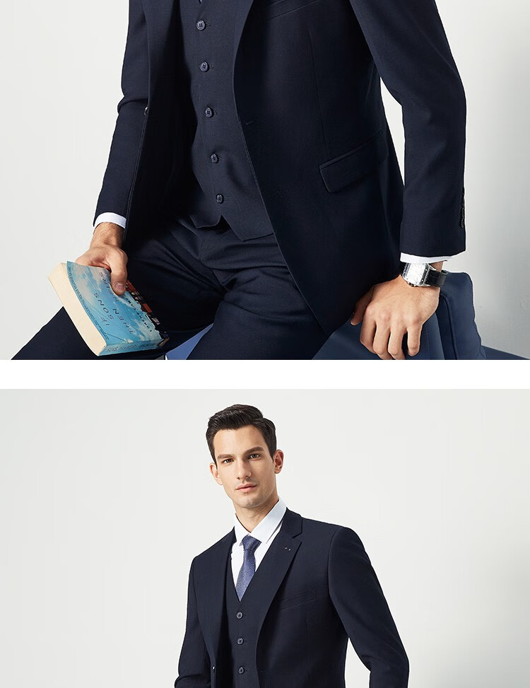 FIRS Men's Suit Set, Slim Fit Professional Formal Wear, Business Attire for Grooms, Wedding Attire for Me 18