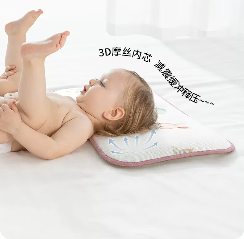 Beitaisi Baby Pillow, Summer Breathable, Ice Silk Cool Pillow, Newborn to 3 Years Old Children's Cloud Slice Pillow, Linglu Yingche 27