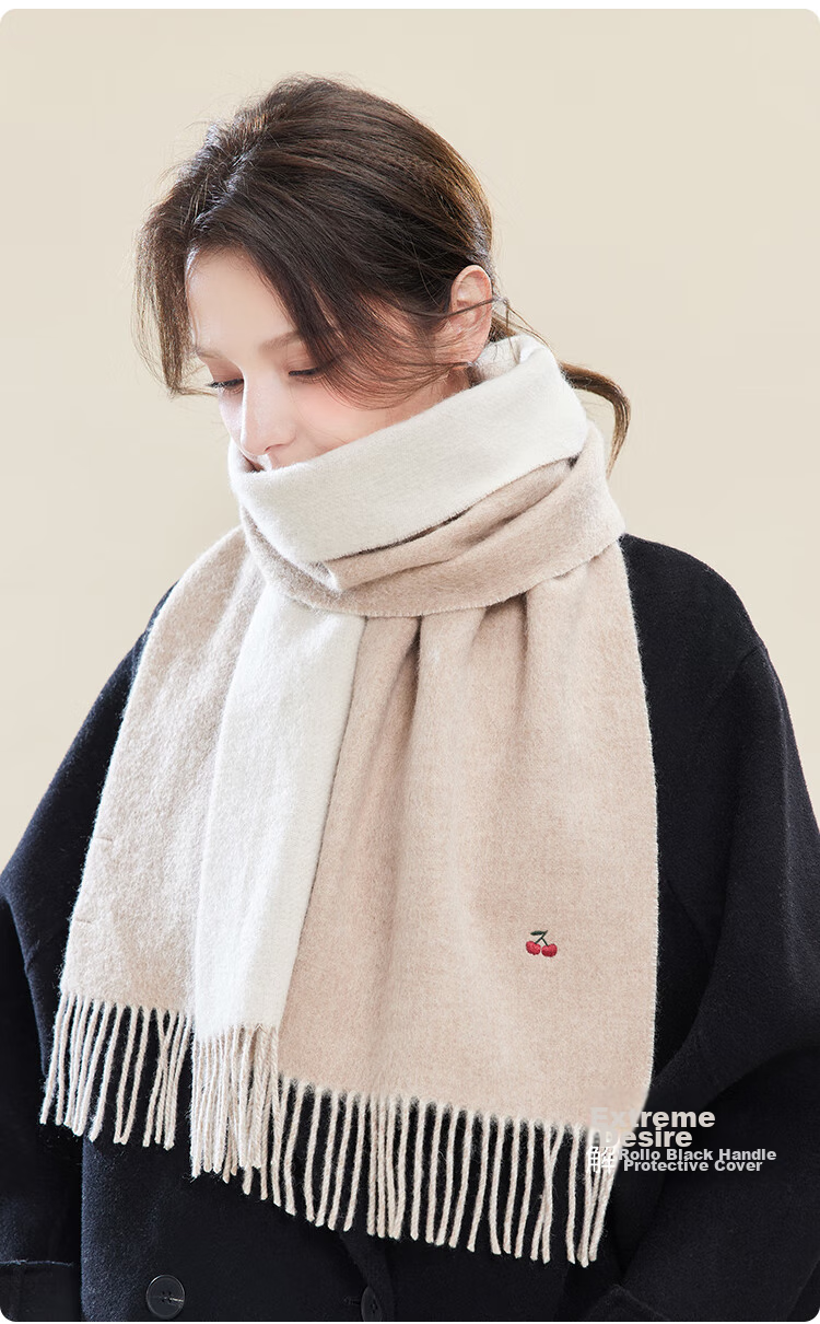 JIUMU Pure Wool Scarf for Women, Autumn And Winter Neck Warmer, Ladies' Warm Shawl, Gift for Women on Mid-Autumn Festival Or Birthday, Gift Box Packaging 5