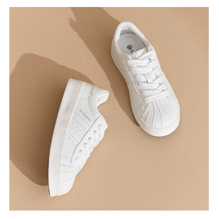 La Chapelle Women's Sneakers, Versatile Soft-Soled Casual Shoes, New Style Sports White Shoes for Women - A080BR, Blue, Size 39 11