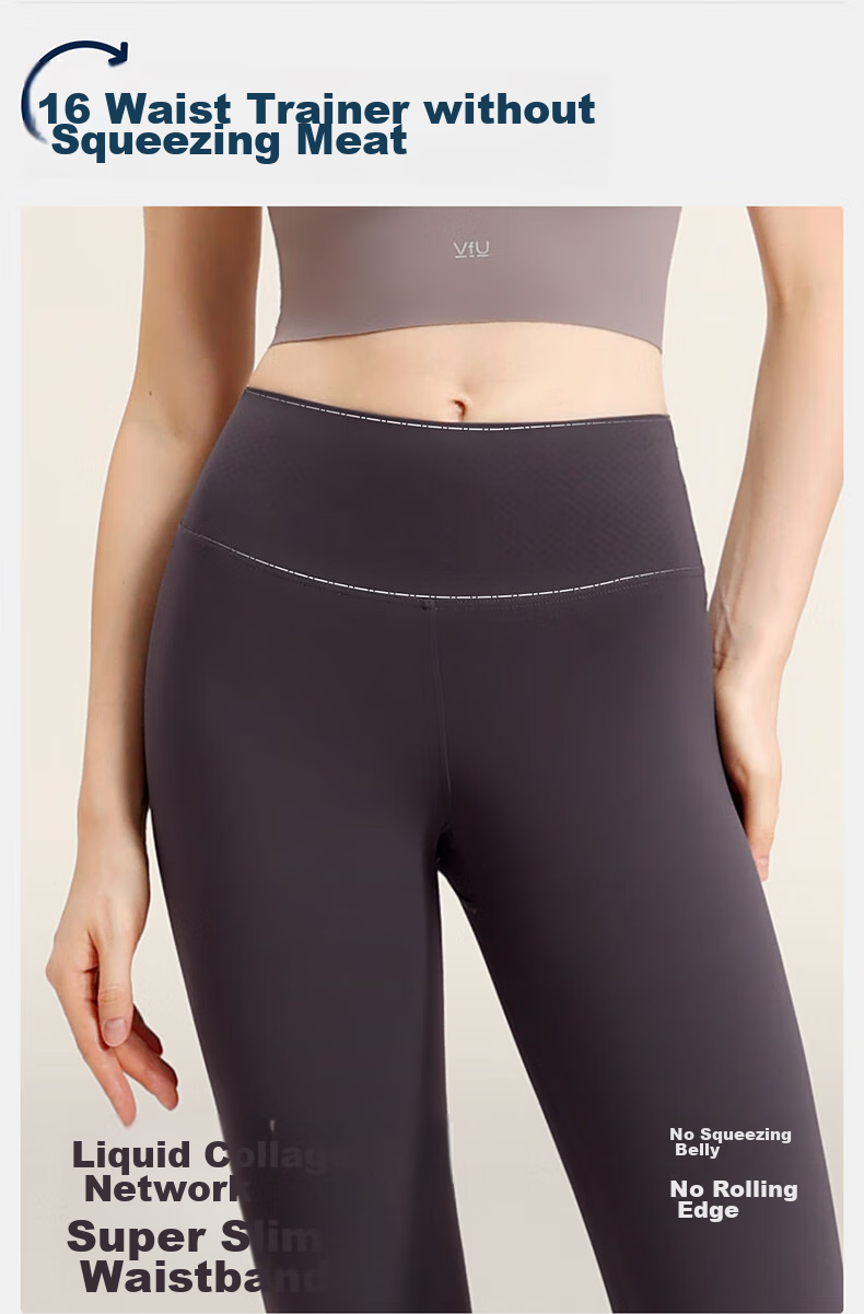 VFU Fleece-Lined Yoga Pants, Winter Warm Base Layer, Thick Windproof Sports Leggings, Ebony Brown, L 11
