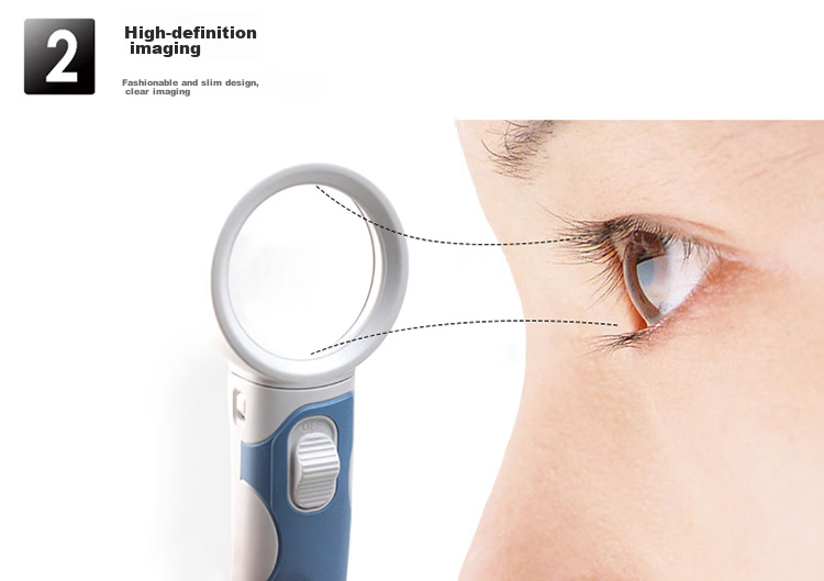 MIXOUT Handheld High-Definition Reading Magnifier with 5x Magnification, 90mm Large Aperture, Clear View, And LED Light 8