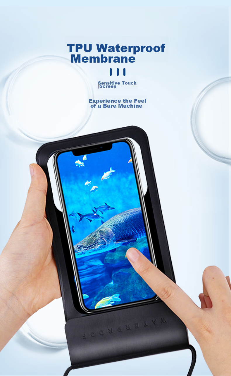 NOLANSEND Waterproof Phone Case, Waterproof Bag, Swimming Bag, Waterproof Pouch, Touchscreen Compatible, Photo-Taking Waterproof Bag, Black, N751 9