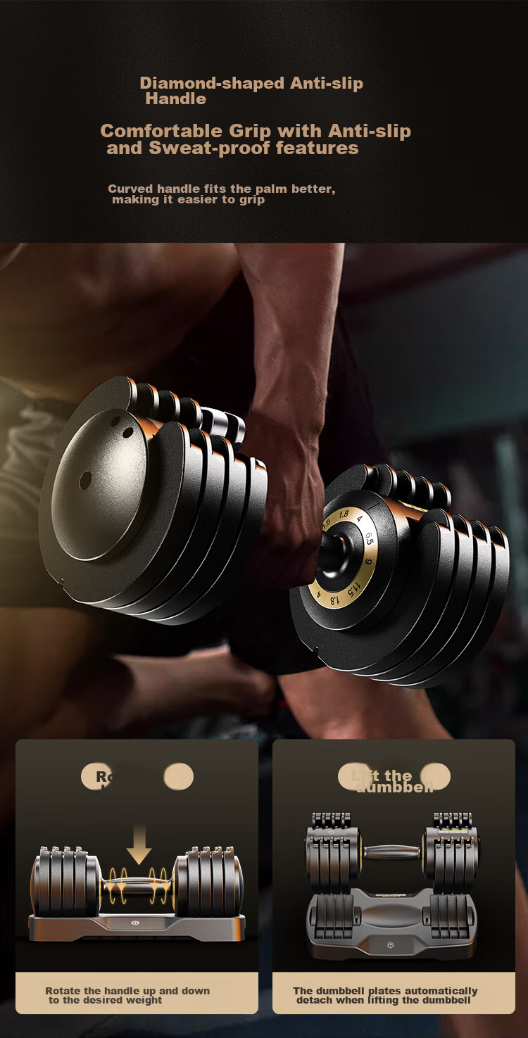 JD Original Adjustable Dumbbell Set for Men's Home Gym, Fitness Equipment for Strength Training, 11.5kg 12