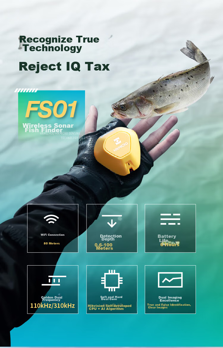 Hikvision Micro-Image New Sonar Fish Finder FS01 Ultra Lure and Pole Fishing Equipment 3
