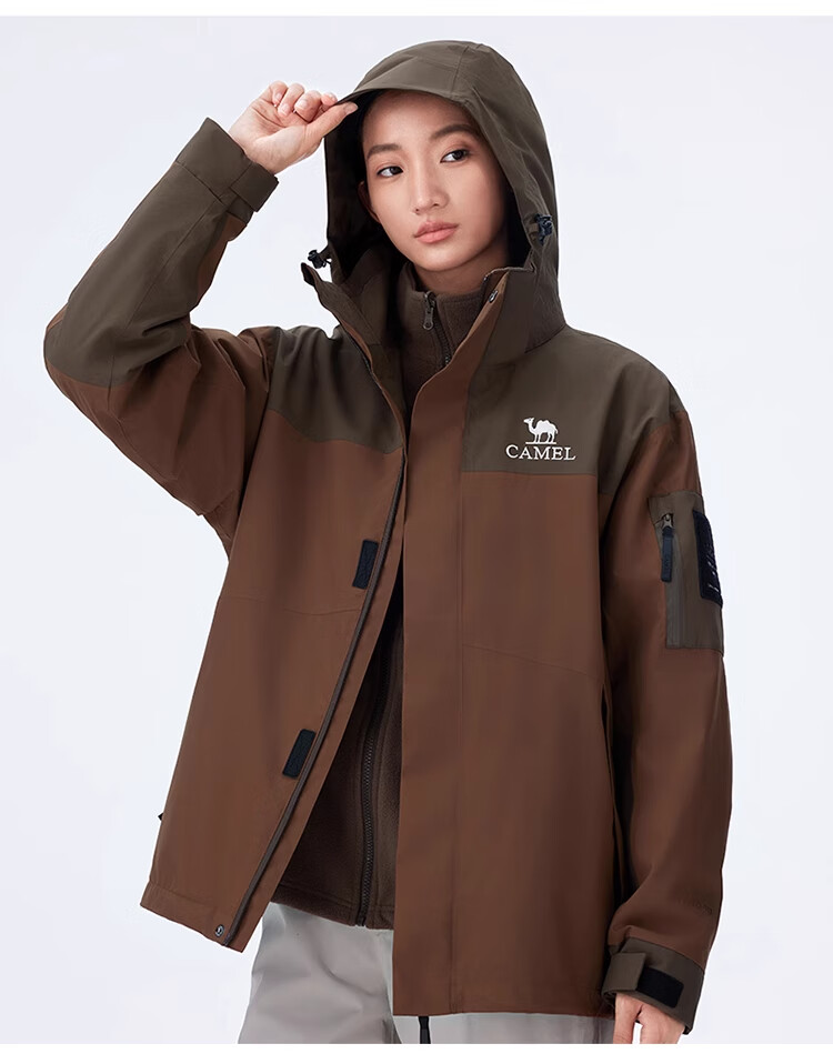 CAMEL Outdoor Hardshell Jacket AK80 Three-In Waterproof Mountaineering Coat for Men And Women, Tibet Travel Outerwear A34CATR808 27