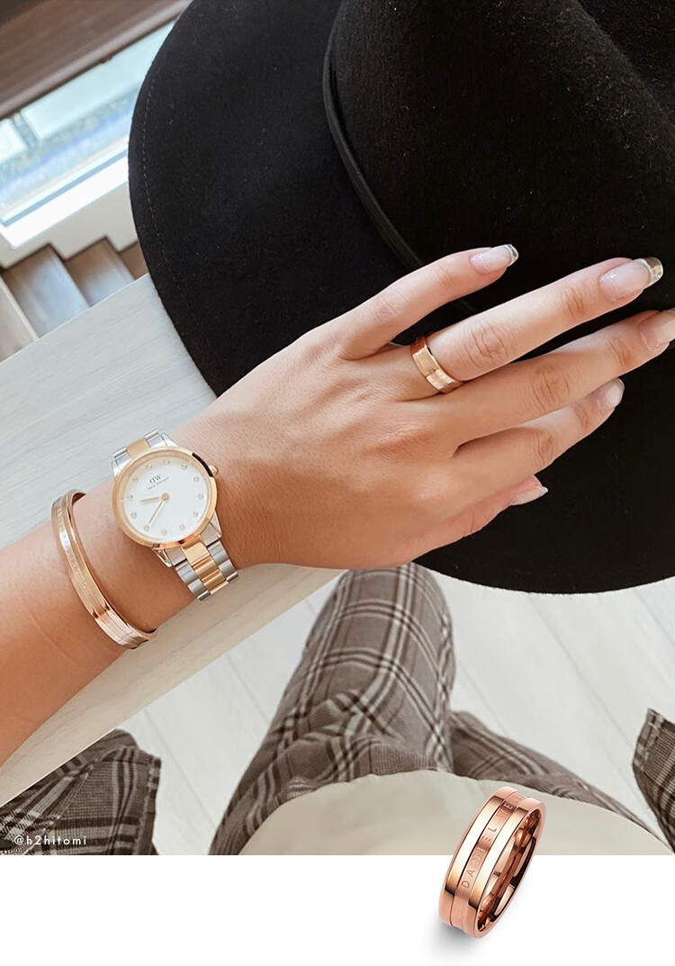 DanielWellington DW Ring for Women, Elegant Silver Couple Rings Size 48 DW100 Birthday Gift for Girls 6