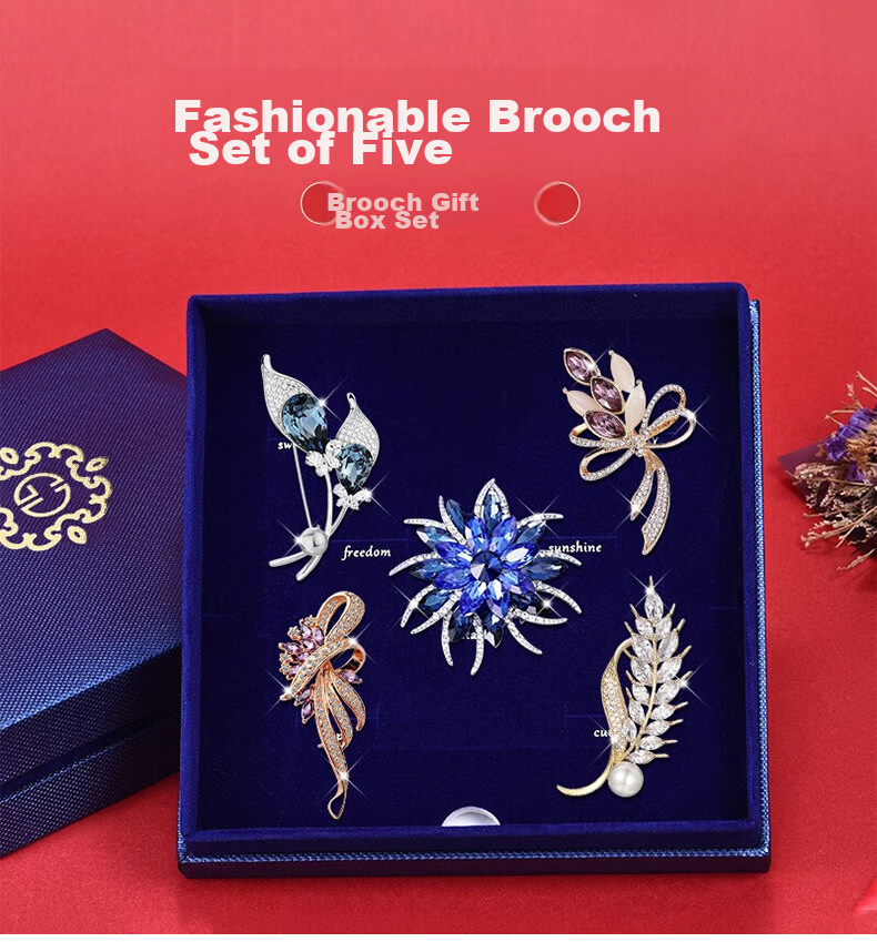 Dijing Chest Pin for Women, Luxury Brooch, Suit Pin, High-End Blazer Pin, Anti-Exposure Accessory, Elegant Clothing Ornament 1