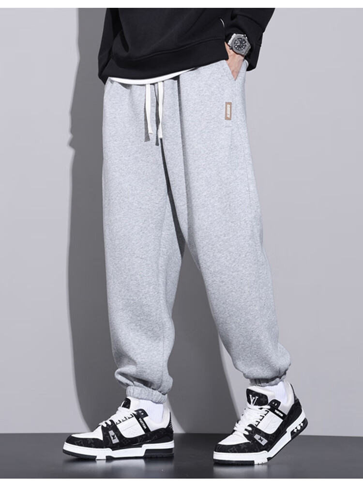 I'M DAVID Men's Casual Loose Fit Sports Pants Korean Style Heavyweight Fashion Jogger Pants Simple Versatile Trousers for Men 6