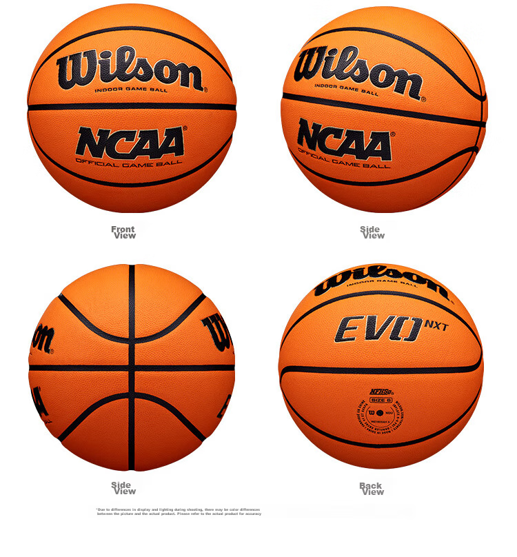 Wilson EVO NXT Series No. 7 Basketball, FIBA Official Certified Indoor Competition Ball, Microfiber PU Leather Adult Basketball 8