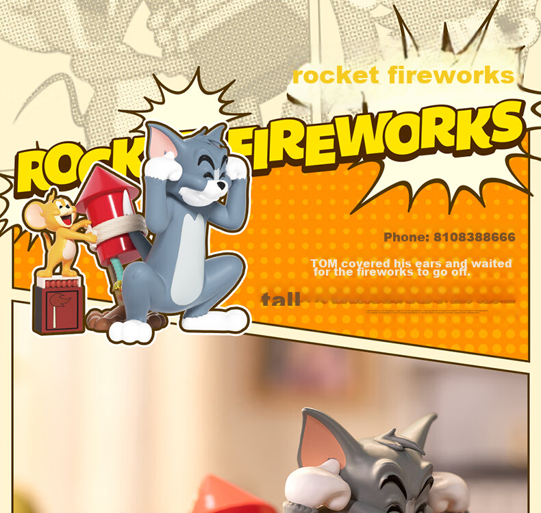52TOYS TOM&JERRY Cat And Mouse Battle Blind Box Toy Set, 8 Pieces in Total, National Day Gift 10