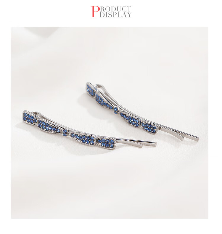 CHIMERA 2 Stylish Barrettes with Rhinestones And Bow Hair Clips for Bangs And Side Hair, Women's Birthday Gift Hair Accessories 6