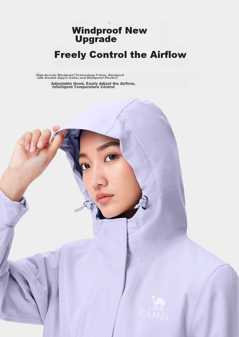 CAMEL Padded Windbreaker Jacket for Men And Women, Hard Shell Coat, Windproof And Waterproof, Tibet Cotton Padded Outerwear, Mountaineering Clothing A14CF04678 8