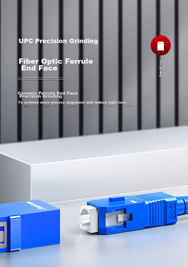 AMPCOM Fiber Optic Patch Cable SC-SC Telecom Grade 2.0mm Single-Mode Dual-Core Engineering 9/125μm Transceiver Pigtail Low Smoke Zero Halogen Indoor Cable 3 Meters ASM2SC2203 12