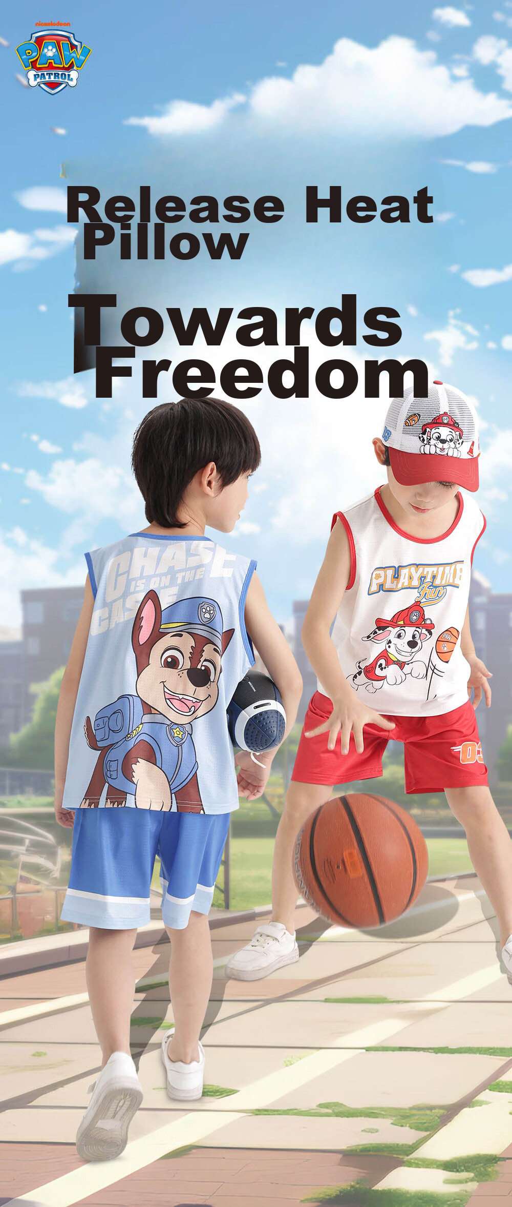 PAW PATROL Class A Children's Quick-Dry Vest Set, Boys' Shorts, Sports Summer Student Cartoon Children's Clothing PA1744A 100 1