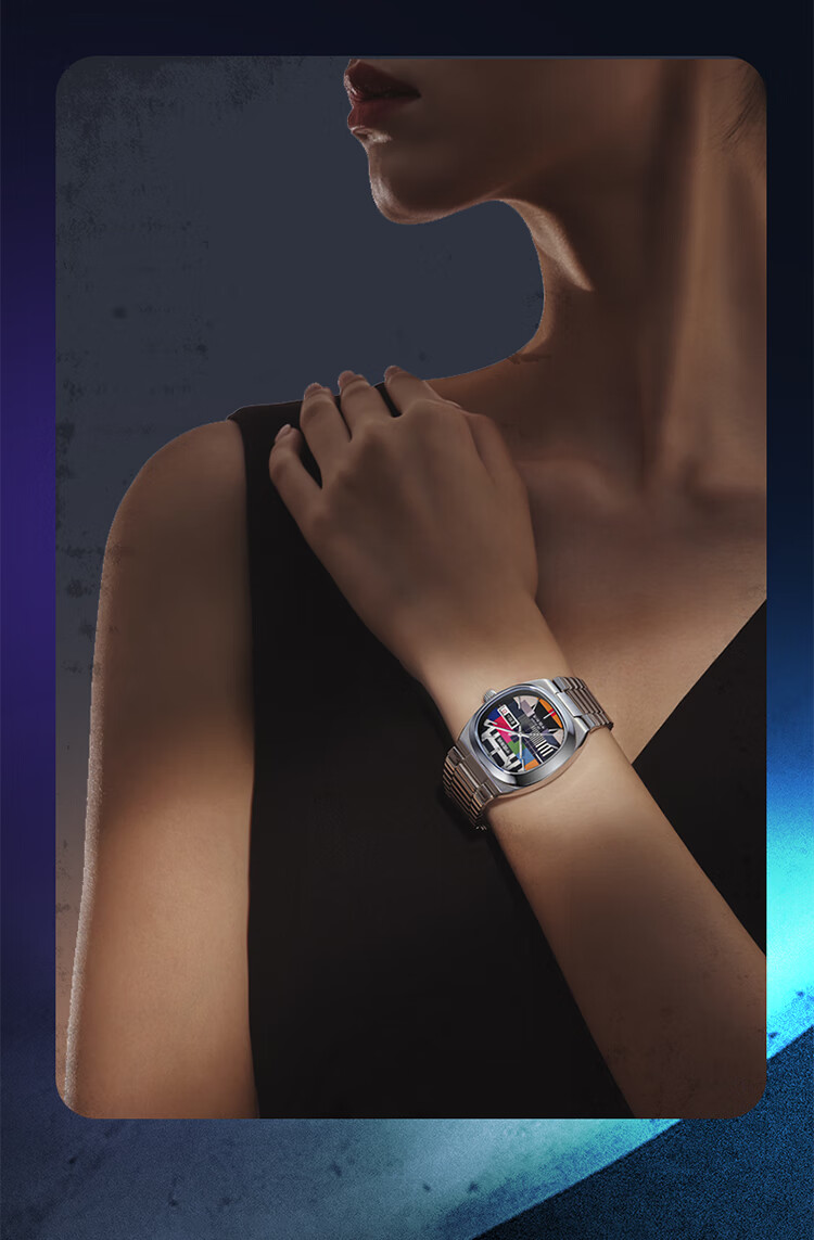 SEAGULL Watch, Men's And Women's Vintage TV Mechanical Watch, Calendar, Day of Week, Birthday Gift, 1051A Tuesday Colorful Versio 12