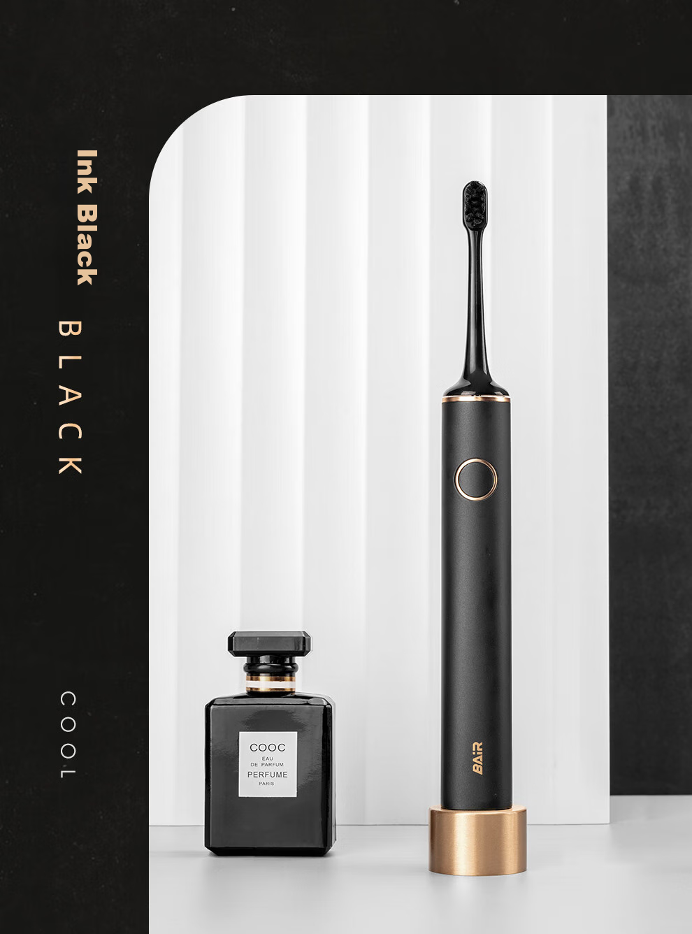 BAIR Luxury Customized Electric Toothbrush for Adults, Smart Sonic Portable Couple Gift Box for Boyfriend Girlfriend Student G1 Moonlight White 8