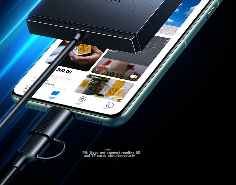 UGREEN Compatible with Huawei NM Storage Memory Card/SD/TF Card, USB/Type-C3.0 Card Reader, Supports Phones/computers/Apple 17/16/iPads Tablets/External Flash Drive Expansio 7
