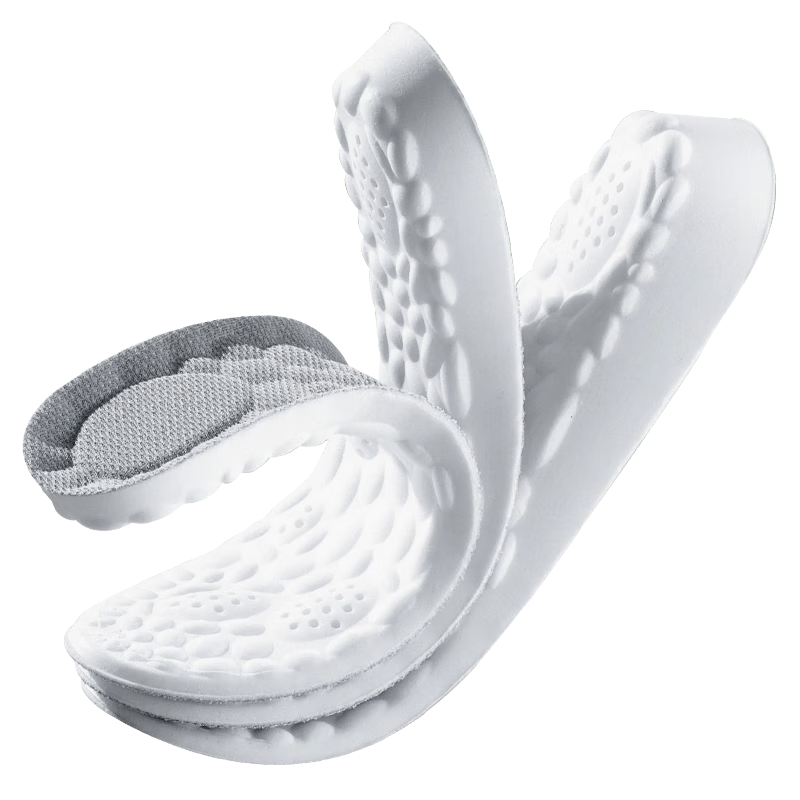 FOOTOPPO Popcorn Height Increasing Insoles for Men, Sports Deodorant Antibacterial Men's Leather Shoes, Long Standing Shock Absorption Soft Elastic Invisible Height Increase Pads