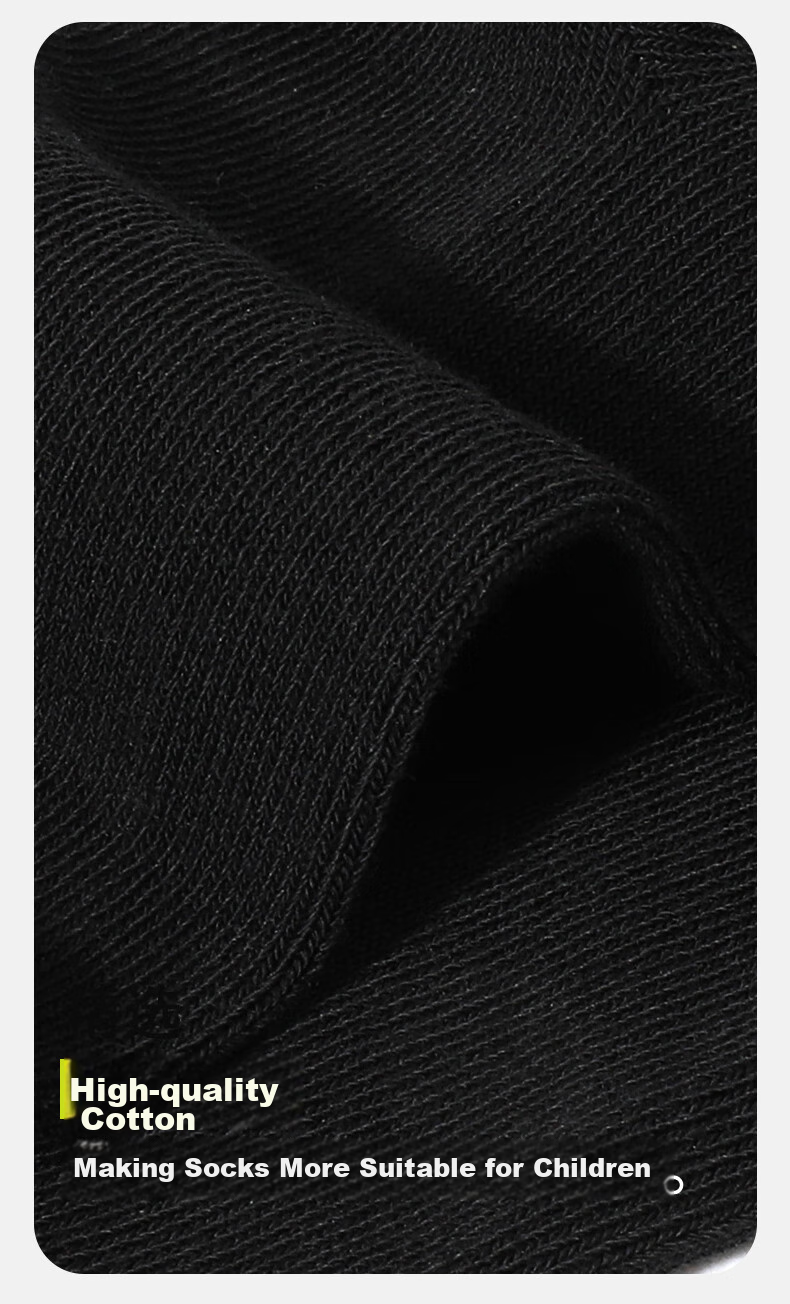 Zhiyouban Children's Mid-Calf Socks, Girls' High Socks for Spring, Autumn And Summer, Black Long Socks for Girls, White Versatile School Uniform Cotton Socks for Students 3