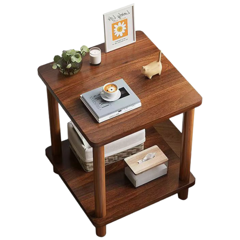 Gupujia Coffee Table, Living Room Sofa Side Table, Simple Small Tea Table, Compact Bedroom Small Square Table, Movable Bedside Table