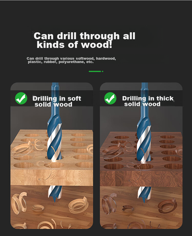 Baolian Woodworking Drill Bit, Super Hard Hexagonal Shank Twist Drill Bit, Electric Drill Hole Cutter for Wood Boards, Doors, Lock Installation And Hole Making Tool 11
