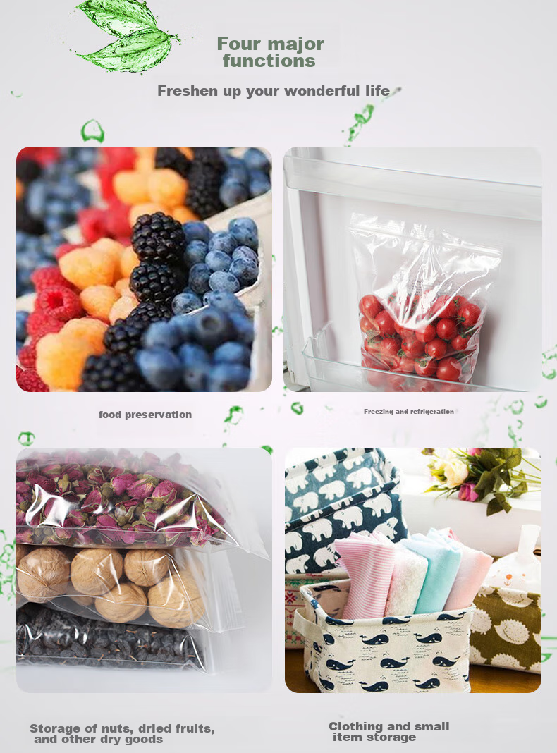 Xinzhi Food Self-Sealing Bags, 100 Pieces, No.10 Size 24*34cm, Fresh-Keeping Thickened Sealed Bag, Waterproof PE Transparent A4 Paper Storage Bag, Sealing Bag, Airtight Bag, Plastic Sealing Bag 3