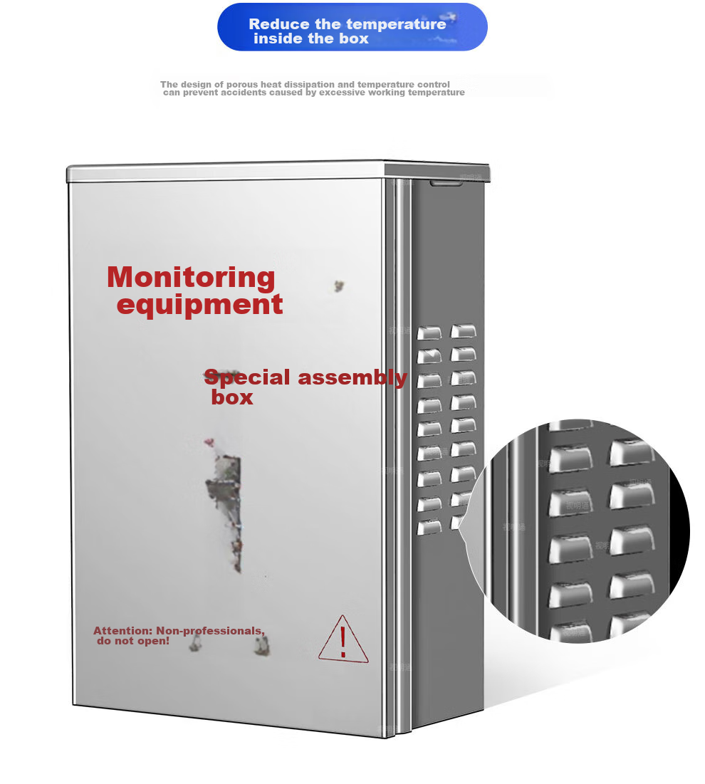 COMPCCTV Stainless Steel Waterproof Box, Outdoor Power Distribution Box, Outdoor Rainproof Equipment Case, 180*135*65 6