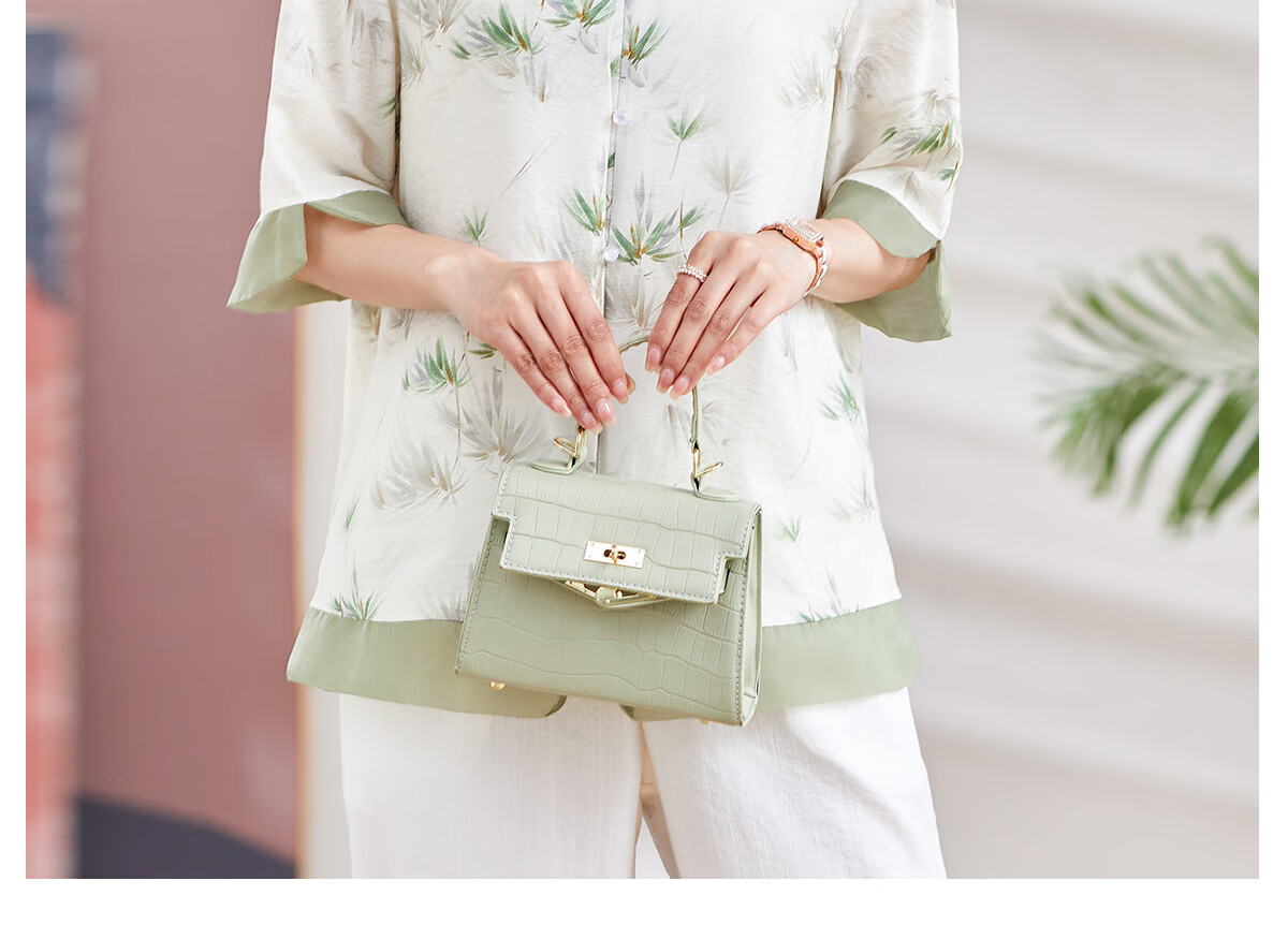 YUZHAOLIN Middle-aged and Elderly Women's Three-Quarter Sleeve Shirt Mom's Blouse Y244C1815 11