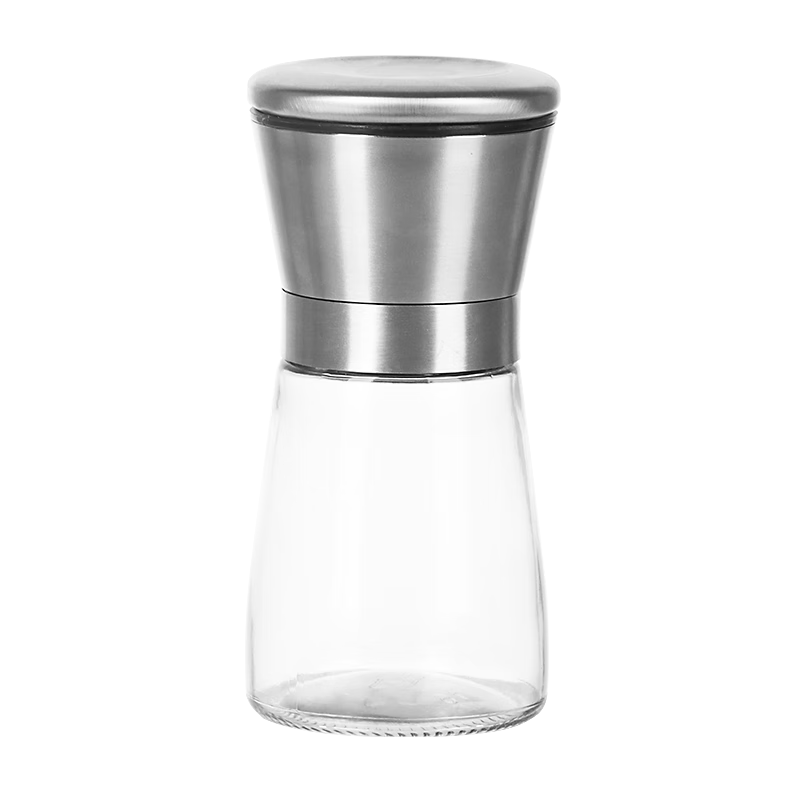 Baijie 304 Stainless Steel Pepper Grinder, Pepper Powder Grinder, Manual Black Pepper Grinder Bottle, 150ml
