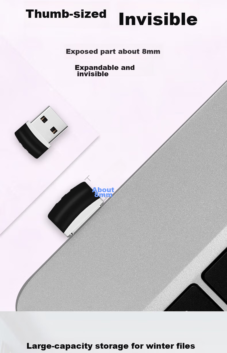 Lenovo 64GB USB 2.0 SX7 Mini Car Office USB Flash Drive Black 4