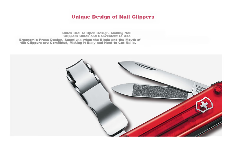 VICTORINOX Swiss Army Nail Clipper Stainless Steel 59mm Portable Household Nail Cutter Splash-Proof Imported 8.2050.B1 5
