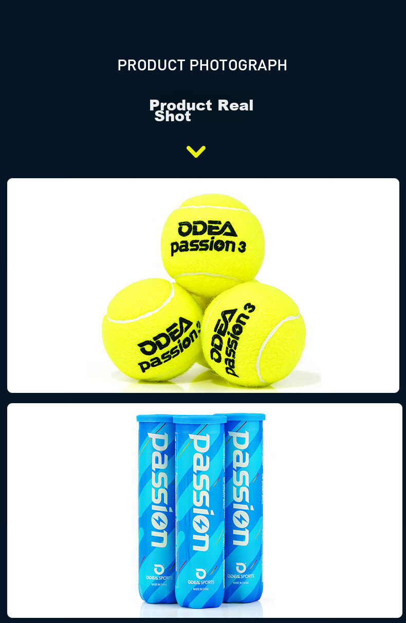 Odear Tennis Passion Series Durable High-Bounce Training And Match Tennis Balls, 1 Can, 4 Balls Per Pack 7