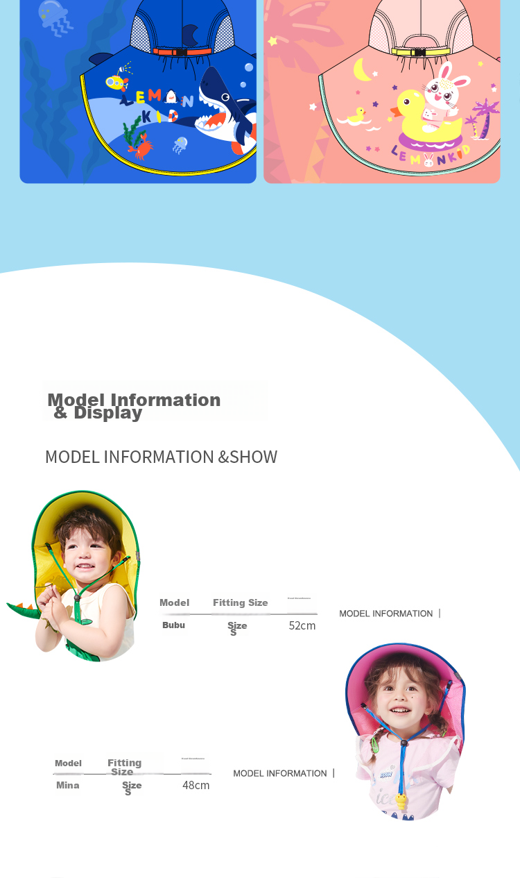 Lemonkid Children's Sun Protection Hat, Boys And Girls Sun Visor, Baby Fisherman Hat, Sun Hat, Peach Pink Magic Unicorn, 56cm 10