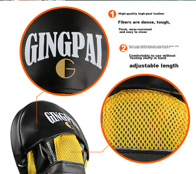 Jingpai Sanda Boxing Target, Curved Hand Target, Training Punching Target, Sanda Taekwondo Foot Target, Black 7