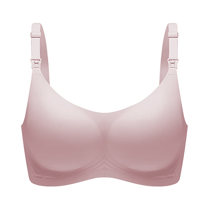 EMXEE Nursing Bra, Spring And Autumn Thin Style, Comfortable Seamless, Push-Up Shaping, Pregnancy Breastfeeding, Front Opening, Skin Color, XL Size