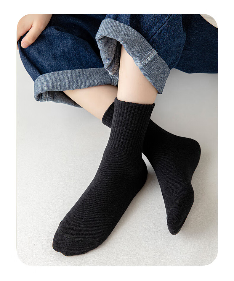 LangSha Children's Socks, Boys' Summer Mesh School Student White Socks, Youth Mid-Calf Casual Sports Cotton Socks 12