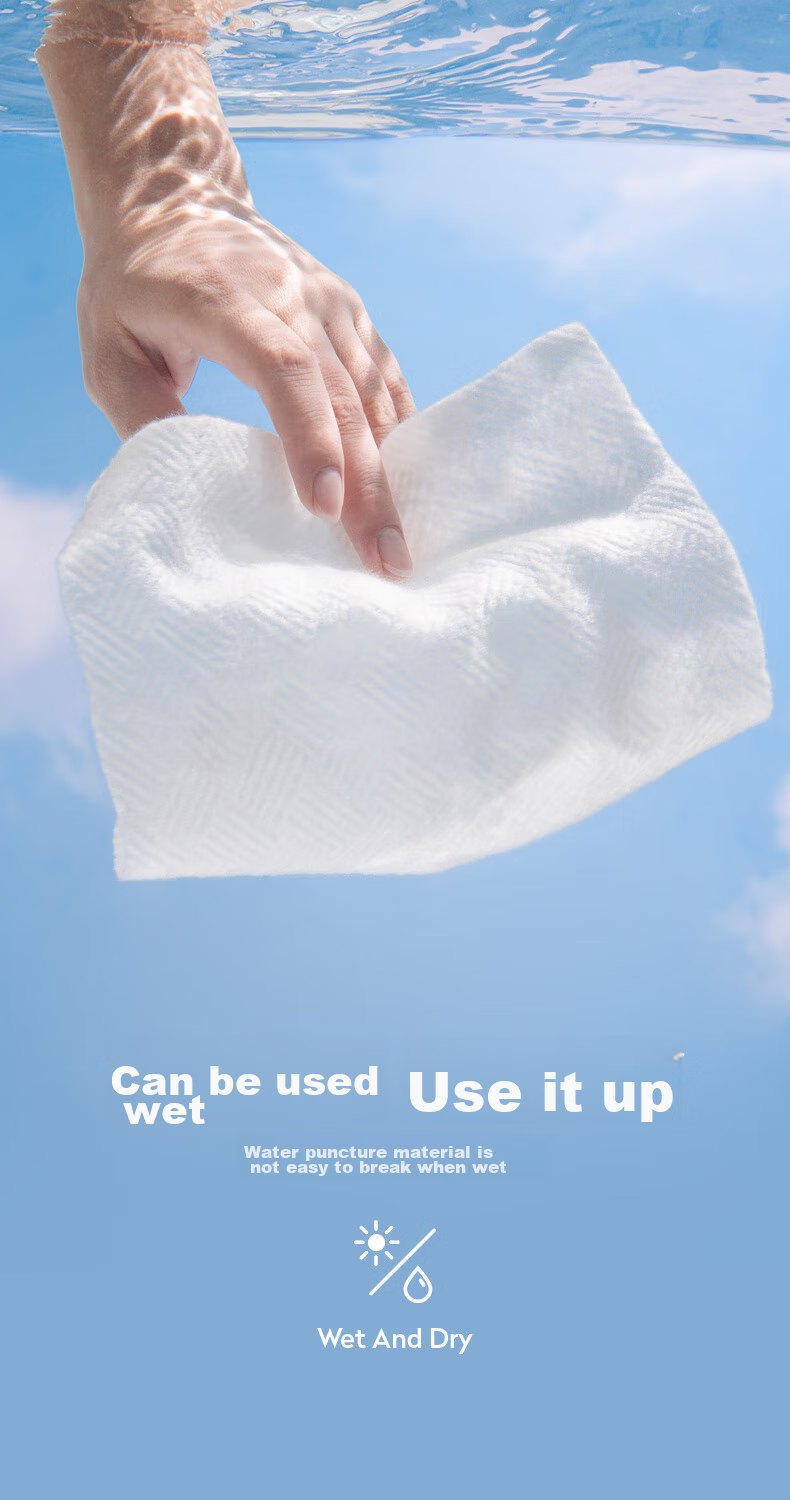 Mianshang Disposable Facial Cleansing Wipes, Soft And Thick, for Both Dry And Wet Use, Face Towels for Home Use, Pull-Out Style Tissue Paper, 3 Packs 8