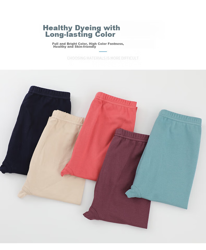 Hengyuanxiang Children's Autumn Long Johns, Boys' Thermal Underwear, Pure Cotton Thin Style Single Piece Autumn Pants, for Older Children, All-Cotton Thermal Base Layer Pants, Cotton-Lined Pants 6