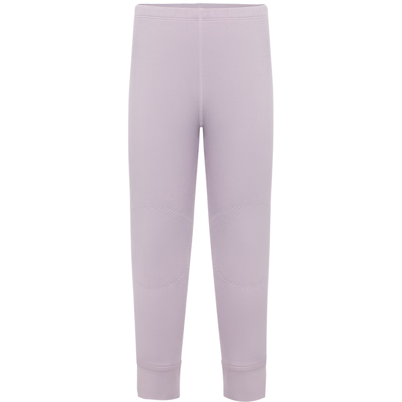 AIMER KIDS Little Heater [Double Warmth] Moisture-Absorbing Thermal Warm Underwear Girls Double-Layer Knee Pads Autumn Purple Long Pants Size 150