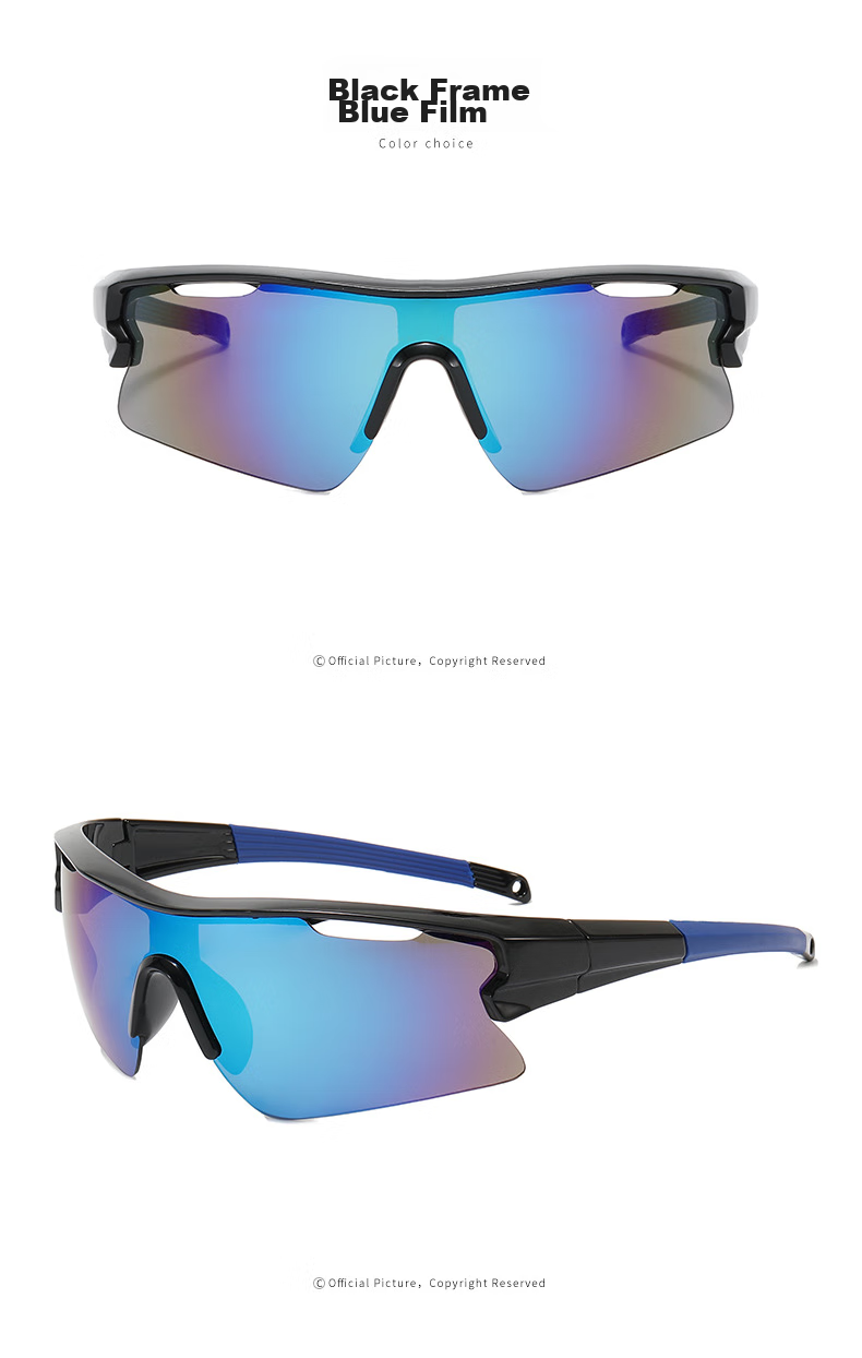 BIKEBROS Cycling Glasses, Multi-Color Windproof Mountain Bike Glasses, Sports Outdoor Running Motorcycle Bicycle Riding Equipment, Bicycle Accessories [Night Vision Black Frame with Yellow Film] 7
