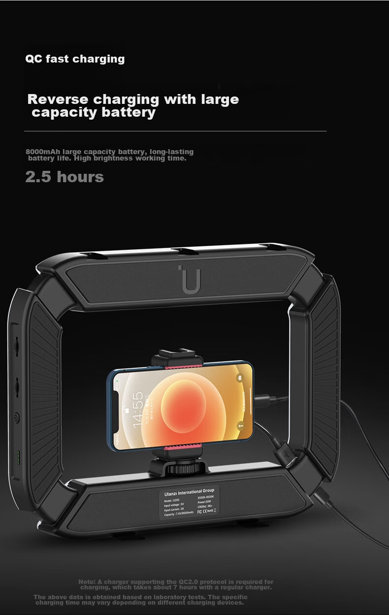 Ulanzi U200 Handheld Ring Light with Dual Color Temperature, for TikTok Live Streaming, Tattoo, Manicure, Eyelash Extension, Photography, Mobile And Mirrorless Camera Lighting, Rabbit Cage Live Streaming Stand 13