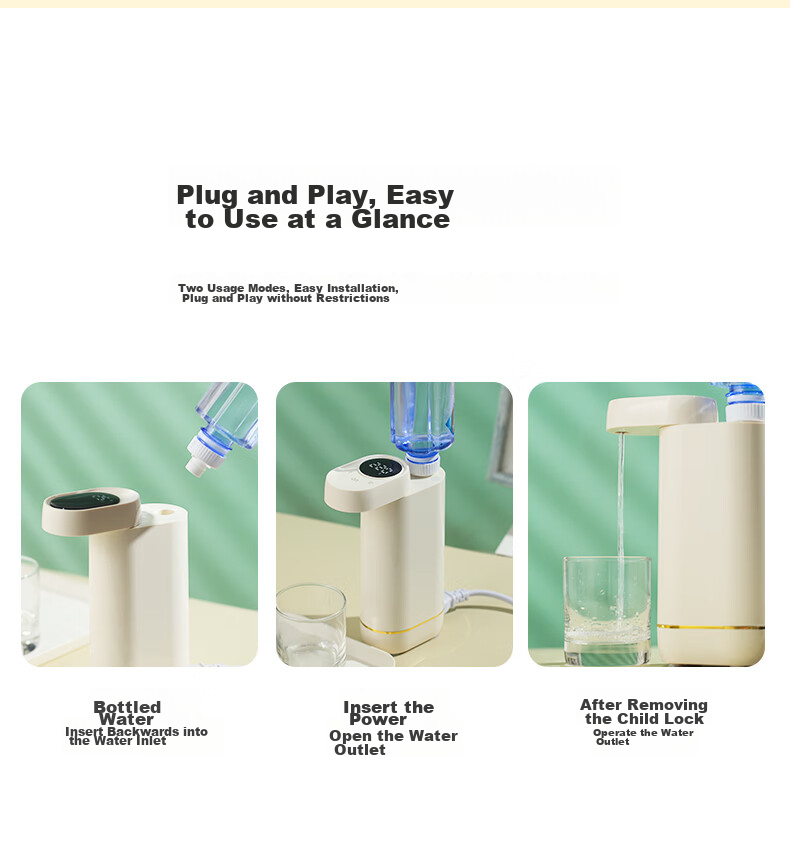 BGYAbogeya Popular Portable Hot Water Dispenser, Lightweight And Compact, 7 Temperature Settings, 8 Cup Capacity, 3rd Generation Large Screen Model 003 23