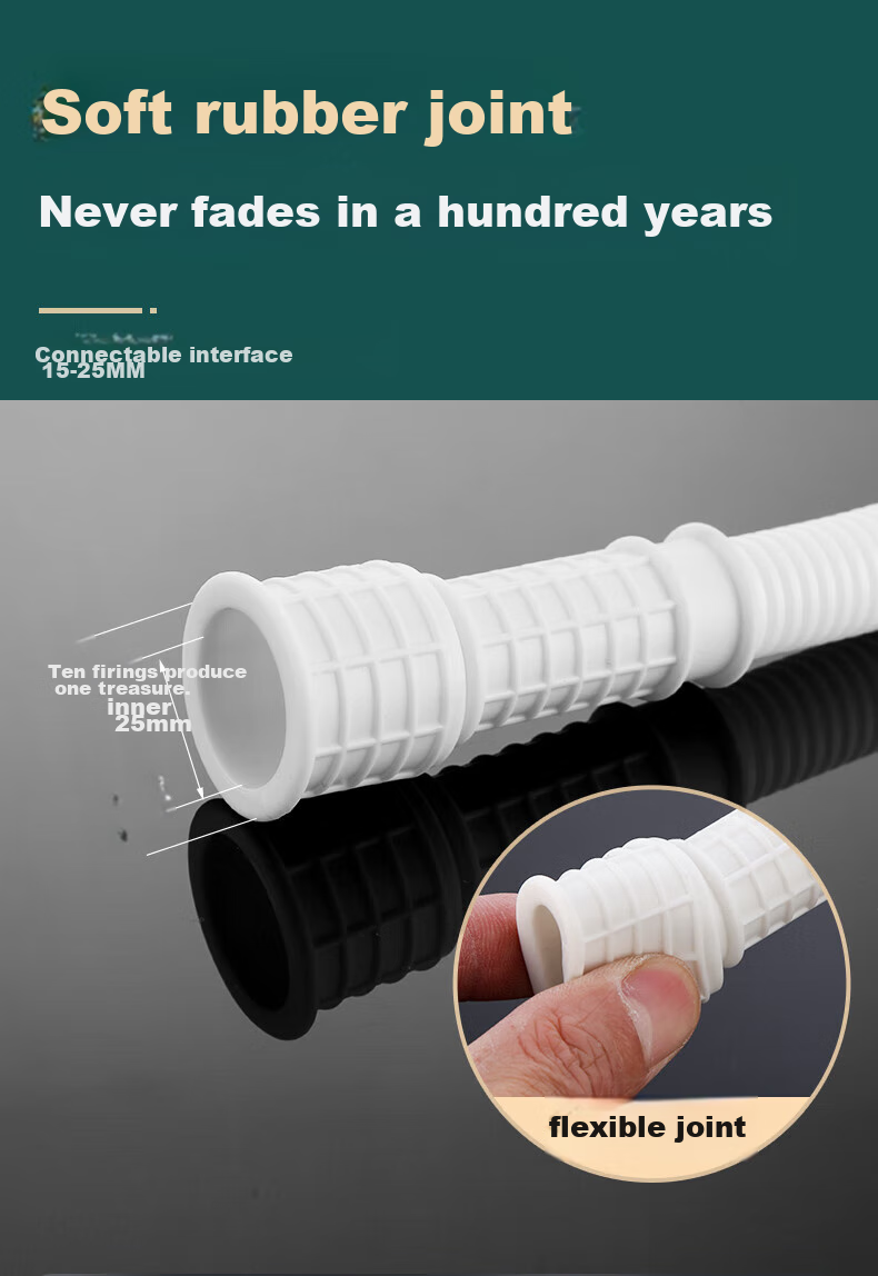 Gelinglan Semi-Automatic Washing Machine Inlet Hose Extension, Corrugated Pipe for Tap Water, Household Faucet Outlet Extension Hose, Flexible Pipe for Air Conditioner Drainage, Universal 2 Meters GSG-2 7