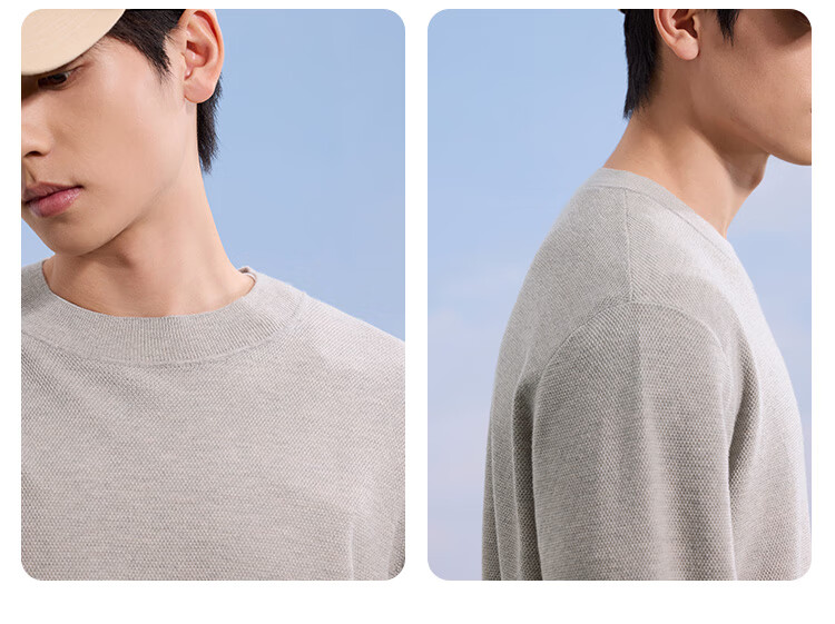 JD Original Sweater Knit Pullover for Men, Autumn And Winter Business Casual Warm Wool Base Layer, Black, M 16