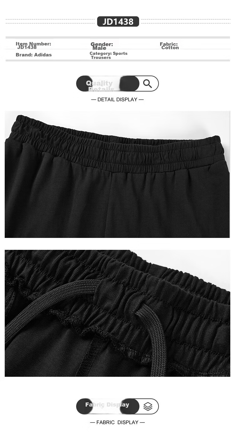 Adidas Sports Pants, Summer Breathable Quick-Dry Pocket Zipper Training Fitness Running Casual Sweatpants JI5690 Size M 1